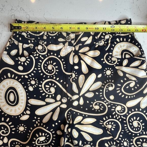 Louis Ferard Vintage Black Designer Summer Ankle Pants Size 8 - Picture 7 of 9